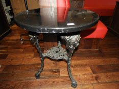 *Britannia Style Cast Iron Table with Circular Top