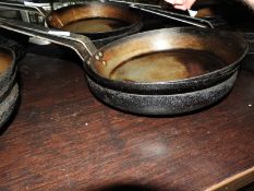 *Three Black Iron Saute Pans