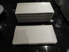 *16 White Rectangular Serving Platters