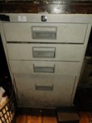 *Four Drawer Filing Unit Containing Assorted Stati