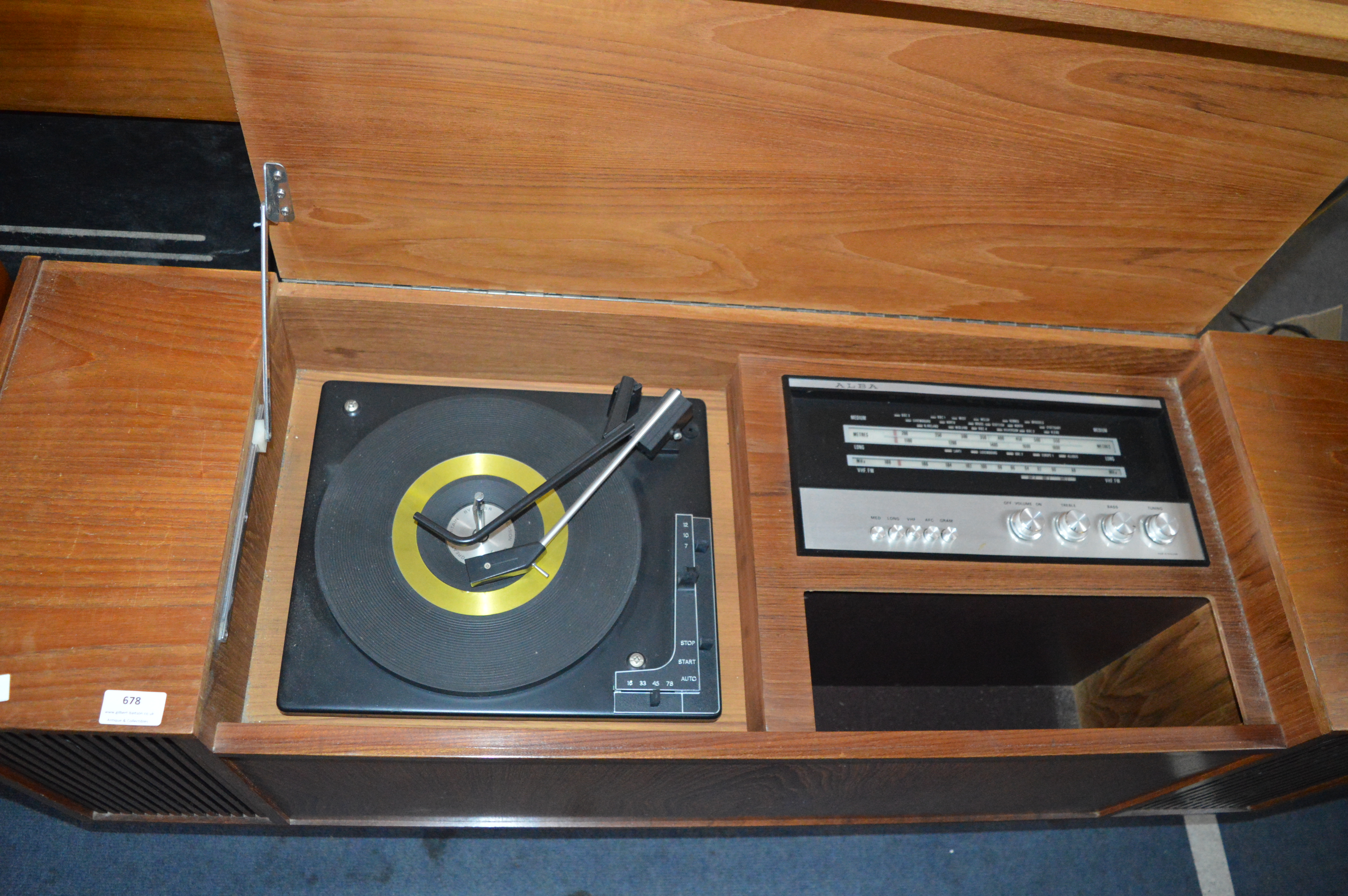 Teak Music Centre Containing Turntable, and Alba Tuner - Image 4 of 4