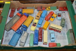 Dinky Diecast Vehicles; Flatbed Trucks, Cars, Buses, etc.