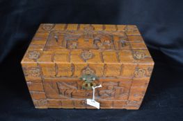 Carved Eastern Style Wooden Box