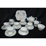 Shelly Wild Flowers Tea Services (24 Pieces)