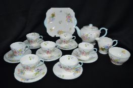 Shelly Wild Flowers Tea Services (24 Pieces)