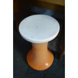 1970's Orange Plastic Stacking Stool