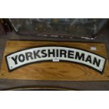 Reproduction Engine Nameplate - Yorkshireman