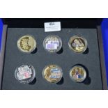 Case of Six Assorted Commemorative Coins