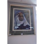 Framed Oil on Board Portrait of an Arab