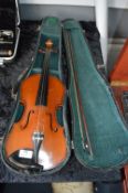 Cased Violin and Bow