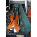 Cased Violin and Bow