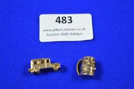 Two 9ct Gold Hallmarked Charms ~7.9g