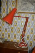 1970's Dark Orange Anglepoise Desk Lamp