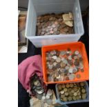 Large Quantity of British Coinage; Half Crowns, Shillings, Threepenny Bits, etc.