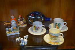 Children's Breakfast Cups & Saucers plus Hummel Figure, etc.