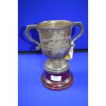 Hull Billiards Silver Trophy on Mahogany Plinth