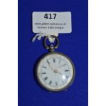 Ladies Continental 800 Grade Silver Pocket Watch