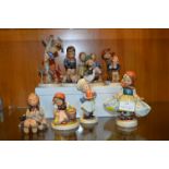 Ten Hummel Figures (One AF)