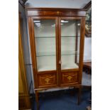 Reproduction Edwardian Style Inlaid Display Cabinet