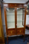 Reproduction Edwardian Style Inlaid Display Cabinet