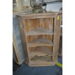 Victorian Pine Corner Cupboard