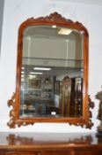 Reproduction Beveled Edge Over Mantel Mirror