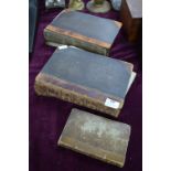 Three Leather Bound Books; History of England by Smollett, etc.