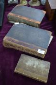 Three Leather Bound Books; History of England by Smollett, etc.