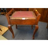 Edwardian Mahogany Vinyl Seated Piano Stool