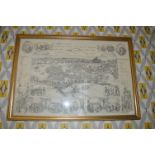 Framed Reprint of the Battle of Sedgemoor