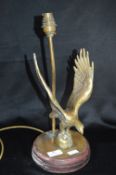 *Brass Eagle Lamp Base and a Barometer