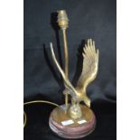 *Brass Eagle Lamp Base and a Barometer