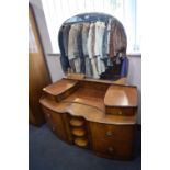 1950's Walnut Veneer Mirrored Back Dressing Table