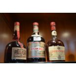 Vintage Bottles of Drambuie, Courvoisier and Grand Marnier Liqueurs and Cognac