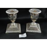 Pair of Silver Candlesticks