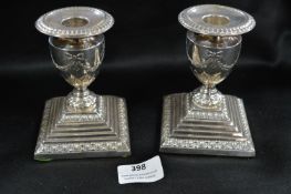 Pair of Silver Candlesticks