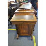 Victorian Inlaid Walnut Davenport