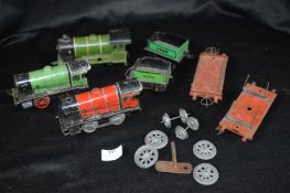 Three Tinplate Clockwork Trains