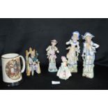 Victorian Figurines; Doulton, Miniatures, Babie and a Tankard