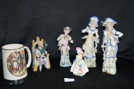 Victorian Figurines; Doulton, Miniatures, Babie and a Tankard