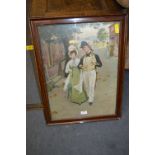 Framed Edwardian Print - The Gold Sailor by Frank Dadd 1910