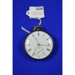 Hallmarked Sterling Silver Pocket Watch