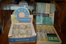 Set of Six Babycham Glasses, and Six Ravenhead Slim Jims