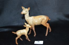 Beswick Deer and Fawn