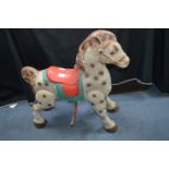 Child's Vintage Tin Plate Ride-On Horse