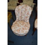 Victorian Nursing Chair with Floral Upholstery