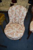 Victorian Nursing Chair with Floral Upholstery