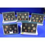 Five UK Proof Coin Collections 1990, 92, 93, 94 & 95