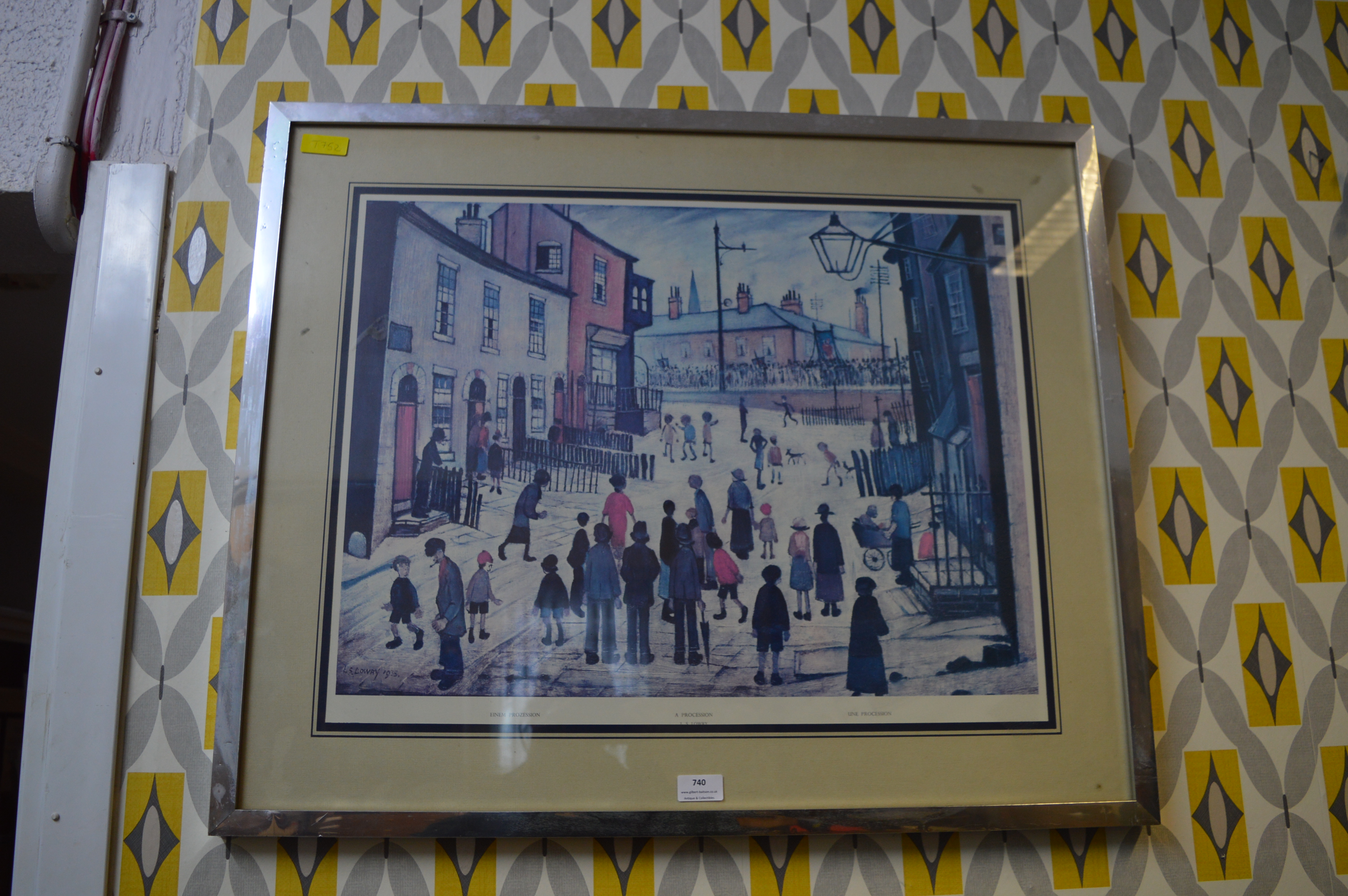 Framed Reprint of L.S. Lowry - A Procession - Image 2 of 2