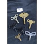 Seven Vintage Clock Keys